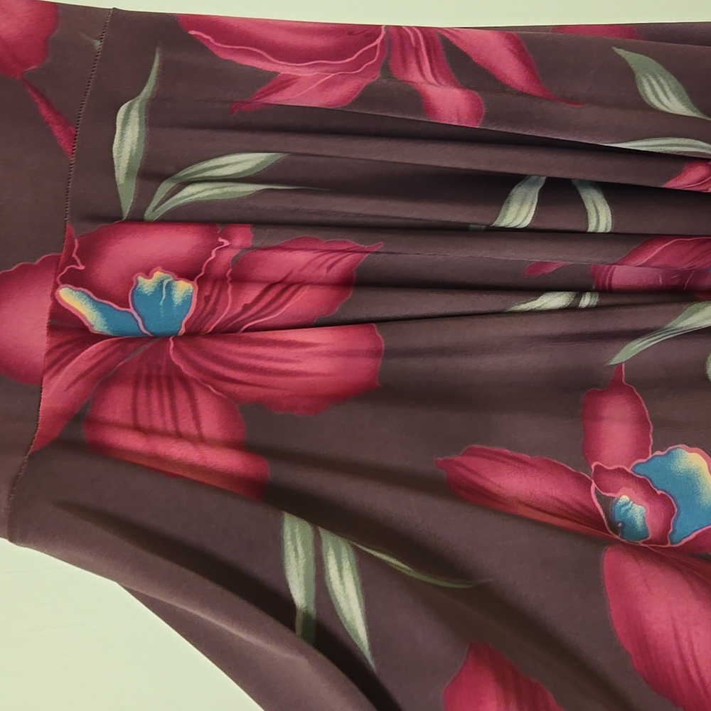 Prada Asymmetrical Dress in Pink and Brown Floral - Picture 5 of 11
